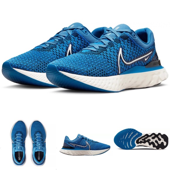 Nike Other - Nike NWB Sz12 Blue/Grey Men's React Infinity Run Flyknit 3 Running Shoes